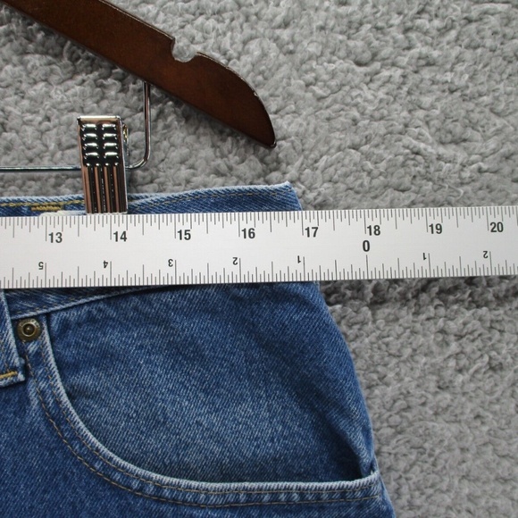 Carhartt Jeans Mens 34x30 Blue Denim Relaxed Fit Straight Work 381-83 Distressed - Picture 4 of 14